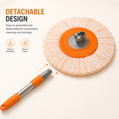 Extendable Telescopic Mop With Detachable Microfiber Cloth Head Durable Lightweight Adjustable Practical Choice For Efficient Home And Office Cleaning