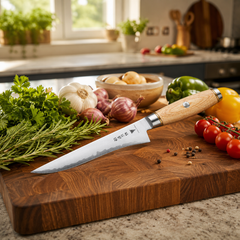 GoldCut 6'' Handmade Boning Knife Meat Cutting Japanese Kitchen Chef Knives Sharp Fish Knife Pakka Wood Handle for Chefs